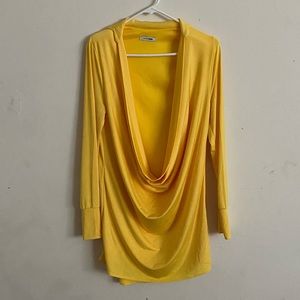 Yellow Cowl Neck Dress
